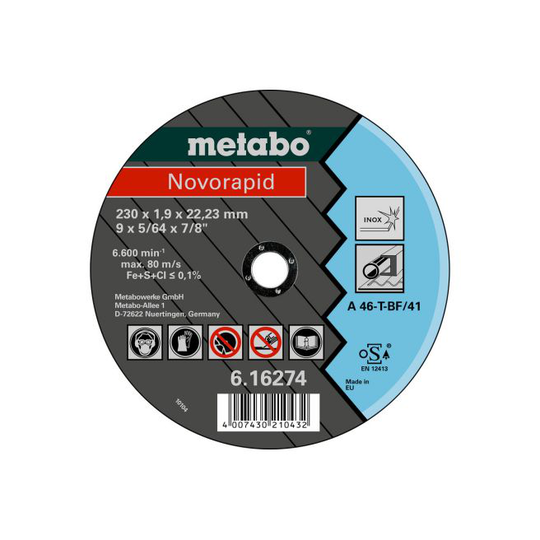 Metabo 4007430210425 - 616273000 Kvalitetsklasse A 46-T Novorapid Inox