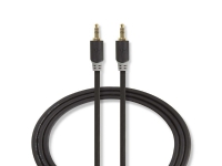 Nedis - Audiokabel - stereo mini-jackstik han til stereo mini-jackstik han - 2 m - antracit (sort) - rund