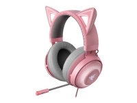 Razer Kraken Kitty - Headset - fuld størrelse - kabling - USB - støjisolerende - quartz pink