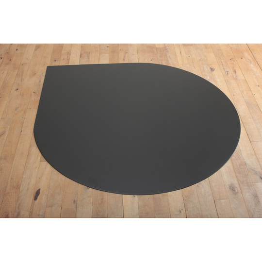 Morsø Gulvplade I Stål Dråbe 110x130 Cm Sort