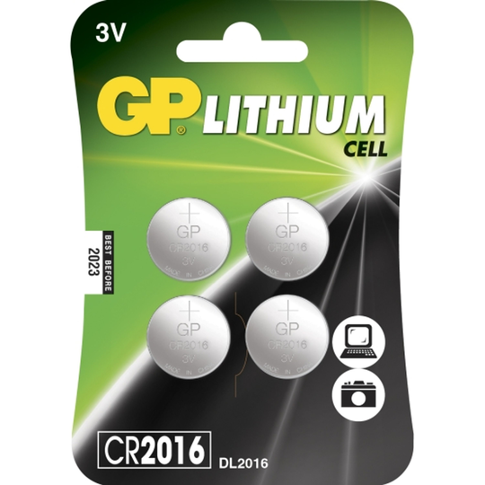 Batteri gp cr2016 4-pack