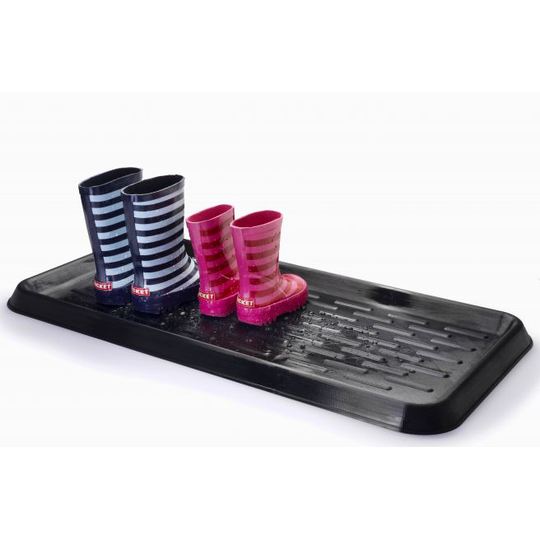 Plast1 Skobakke Stor Sort 38x3x75cm