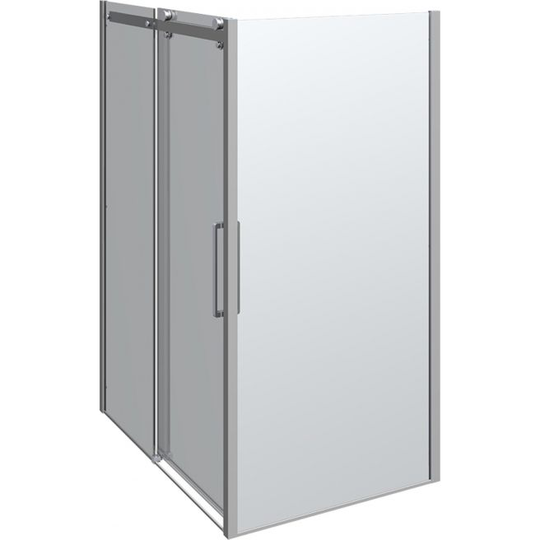 Scanbad Skydedør M/1 Sidepanel Deluxe 1400*1000mm Krom/klar