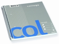 Kollegieblok A5 Bantex COL kvadreret m/huller - (5 stk.)