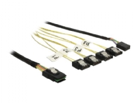 Delock - ATA/SAS-kabel - Mini SAS (SFF-8087) til SATA, 8 pin intern strøm - 50 cm
