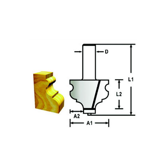 Makita Profilfræser M. Leje 44,5mm - D-48854