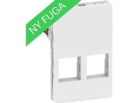 LAURITZ KNUDSEN Dataudtag FUGA T3 - 1,5 modul, for 2 stk. Systimax konnektor, leveres uden konnektor, farve: hvid