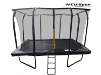 MCU-Sport Pro-Line Firkantet Trampolin+net+stige 366 x 244cm