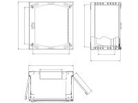 Actassi 19'' Rack 19'' Væg rack med glasdør, BDH: 600 x 600 x 646 12HE