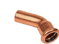 bøjning 12 mm 45° M-N - muffe-nippel Cu press. M og V bakker
