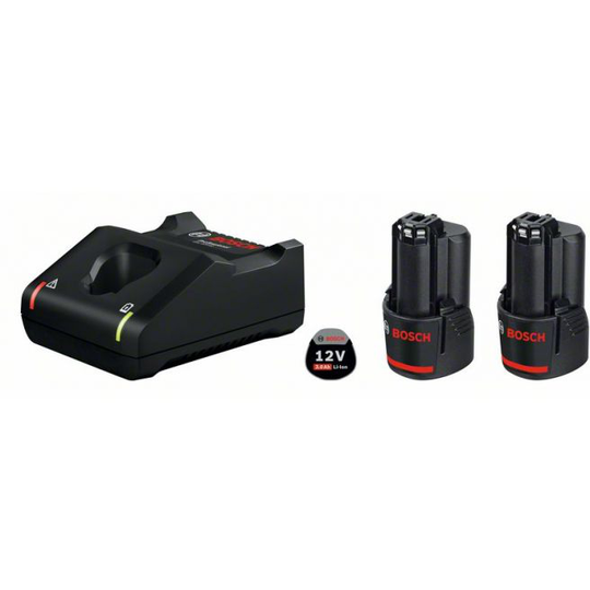 Bosch 2 x GBA 12V 3.0Ah + GAL 12V-40 - Startsæt - 1600A019RD