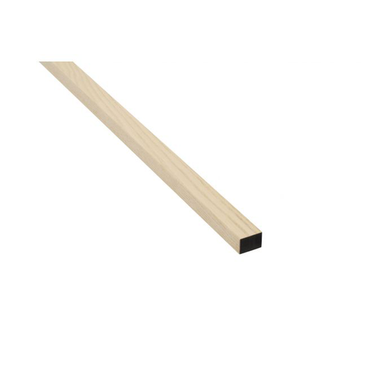 Acupanel Afslutningsliste 3000x27x19 Ask Ubehandlet Sort MDF