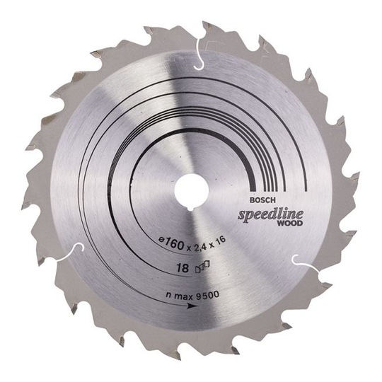 Bosch Rundsavsklinge.speedline Wood 160x16mm 18t - 2608640785