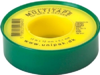 UNIPAK Multitape12mx12mmx0,100mm til ilt, gas, olie, benzin, drikkevand og varme Temperaturbestandig fra -200 til +260°C