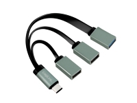 LogiLink UA0315, USB 3.2 Gen 1 (3.1 Gen 1) Type-C, USB 2.0, USB 3.2 Gen 1 (3.1 Gen 1) Type-A, 5000 Mbit/s, Sort, Grå, USB, 1 stk