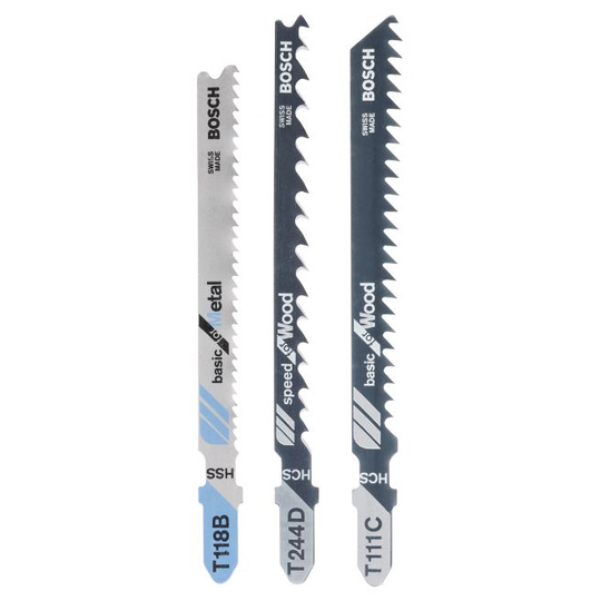 Bosch Stiksavklinge Sæt T111c/t244d/t118b 3stk - 2609256741