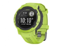 Garmin Instinct 2 - 45 mm - electric lime - sportsur med bånd - silikone - håndledsstørrelse: 135-230 mm - monokrom - 32 MB - Bluetooth, ANT+ - 52 g