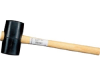 HULTAFORS Gummihammer GU Ø65mm i sort, massivt gummi med hårdhed 80/90 shore A. Træskaft i ask