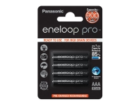 Panasonic Eneloop Pro HR-4UWXB - Batteri 4 x AAA - NiMH - (genopladelige) - 930 mAh