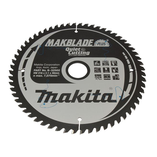 Makita Hm Klinge 216x30x60z Makblade+ - B-32502