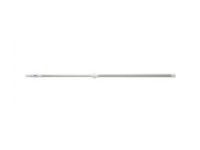 Teleskopskaft 130.5-181 cm med Gevind Aluminium Hvid,1 stk