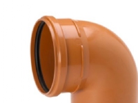 PVC-bøjning 87,5°, 200mm - glat kloak, Uponor