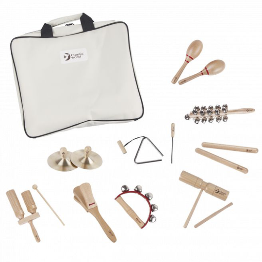 Classic Toys musiksæt i træ inkl. opbevaringstaske - 805-795