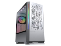 Cougar MX430 Air RGB - Mid tower - ATX - sidepanel med vindue (hærdet glas) - ingen strømforsyning - hvid - USB/Lyd