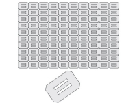 EXTRON Modellbau Patenthængsel Rektangulær Fleece (L x B) 27 mm x 17 mm 100 stk