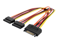 ASSMANN - Strøm-splitter - SATA strøm (han) til SATA strøm (hun) - 30 cm - forskellig