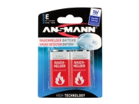 Ansmann 1515-0006, Genopladeligt batteri, Alkaline, 9 V, 2 stk, Cd (cadmium), Hg (kviksølv), Rød