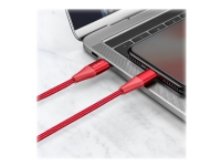 Anker Powerline+ II - Lightning-kabel - USB-C han til Lightning han - 1.8 m - dobbelt afskærmet - rød - Power Delivery support - for Apple iPad/iPhon