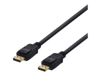 DELTACO DP-1010D - DisplayPort kabel - DisplayPort (han) til DisplayPort (han) - DisplayPort 1.2 - 1 m - 4K support - sort