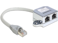 Delock RJ45 Port Doubler - Ethernet 100Base-TX splitter - RJ-45 (han) til RJ-45 (4-pin) (hun) - 15 cm