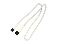 Nanoxia - Forlængerkabel til blæserstrøm - 3 pin Molex (hun) til 3 pin Molex (han) - 60 cm - hvid