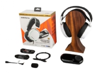 SteelSeries Arctis Pro - Headset - fuld størrelse - kabling - USB, 3,5 mm jackstik - hvid - med GameDAC