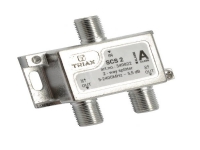 Triax SCS 2, Kabelfordeler, 75 ohm (O), 5 - 2400 Mhz, Grå, Hunstik, F-Type