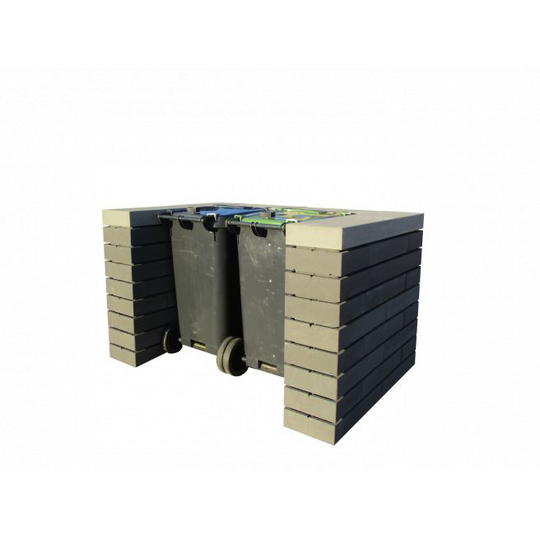 RBR Nordic Wall BS Ramme Af. - 120x180x106 - Grå - Glat Støttemur
