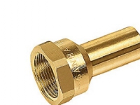 overgangsmuffe 1x28mm - 1x28mm glat Cu press. M og V bakker. Rødgods