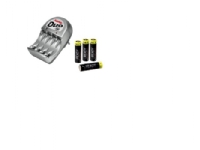 Hama Duo 2/4 Plug-In Charger, Set 4x AA 2000 mAh, Batterier inkluderet