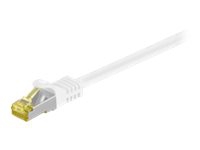 MicroConnect - Netværkskabel - RJ-45 (han) til RJ-45 (han) - 25 cm - SFTP - CAT 7 - booted, knastfri - hvid