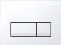 Geberit bejt.plade Delta51 - 246x164x26mm tryktaste hvid
