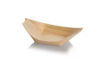 Båd bakke 110x70x20 mm Bionedbrydelig Træ FSC - (100 stk.)