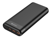 Sandberg - Powerbank - 20000 mAh - 74.4 Wh - 3.25 A - PD, QC 3.0 - 3 output-stikforbindelser (2 x USB, USB-C) - på kabel: USB-C