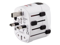 Hama World Travel Pro World Travel Adapter - Strømforsyningsadapter - BS 1363, NEMA 5-15, SEV 1011, CEI 23-50, AS/NZS 3112 (han) til CEE 7/4 (hun)