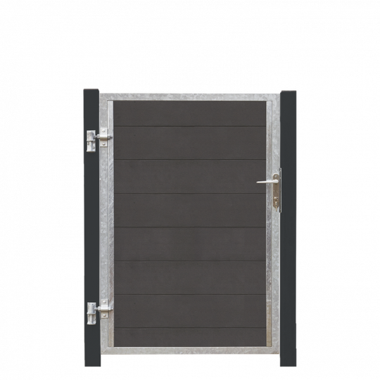 Plus Futura Kompositlåge VI 99×145 cm + 16 cm gråsorte stålstolper - 17563-21
