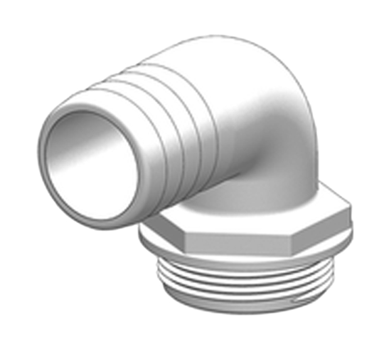 Tru-design Kobling til ventil 90gr 38mm 1 1/2 Komposit