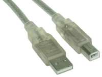 InLine 34550T, 10 m, USB A, USB B, Hanstik/Hanstik, 480 Mbit/s, Transparent