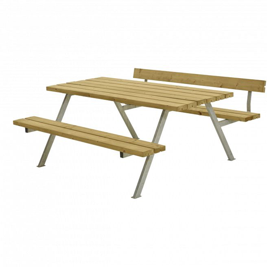 Plus Alpha Bord/Bænkesæt m/1 ryglæn 177 cm - Lærk