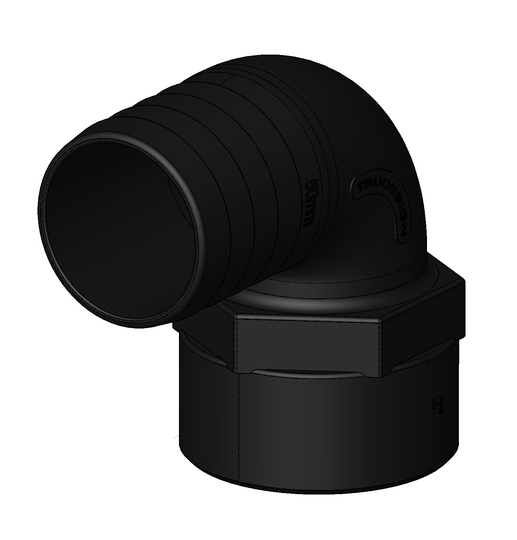 Tru-design Vinkel til skrogg. slangekobling 2 Komposit